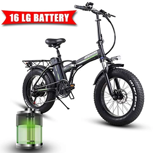 Vélo de montagne électrique pliant : HUAKAI Vélo De Montagne électrique R8, Vélo électrique 350w 20 '' * 4.0 avec Batterie Au Lithium-ION 48v 10ah / 15ah / LG 16ah (LG16ah)