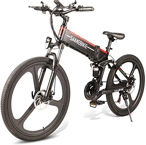 Vélo de montagne électrique pliant : Hvoz VTT, Pliable VTT Bicyclette Électrique 26 inch 350W Moteur sans Fourche 48V Portable pour Extérieur - Noir