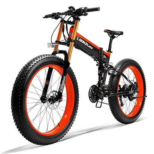 Vélo de montagne électrique pliant : KFMJF 26 Pouces vélo électrique 1000W vélo électrique avec 48V 13AH Batterie vélo de Montagne Multifonctionnel