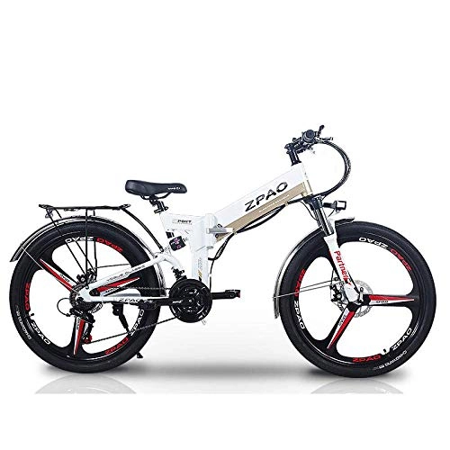 Vélo de montagne électrique pliant : KFMJF 26 Pouces vélo électrique Pliant 48 V 10.4 Ah Batterie au Lithium 350 W vélo de Montagne 5 Niveau pédale auxiliaire Fourche à Suspension