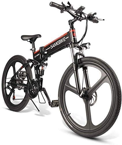 Vélo de montagne électrique pliant : Macro électrique VTT, 350W 26 « » vélo électrique avec AC 48V 10AH Batterie au Lithium-ION pour Les Adultes, des Engrenages 21 de Vitesse