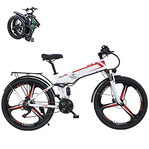 Vélo de montagne électrique pliant : QININQ 26" 500W Vélo Électrique en Montagne, Pliable VTT Électrique, 48V / 10.4Ah Batterie Lithium-ION, Ebike pour Adulte Femme / Homme