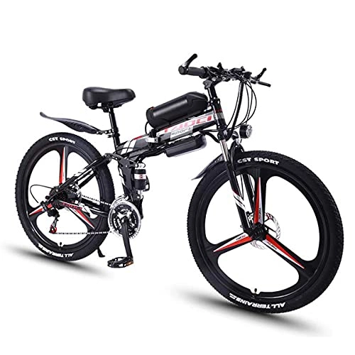 Vélo de montagne électrique pliant : Vélo électrique de montagne 350 W 36 V 8 Ah, vélo électrique urbain pliable pour adultes avec Shimano 21 vitesses et affichage LED, portée moyenne de 38 à 80 km (taille : 36 V / 350 W / 13 Ah)