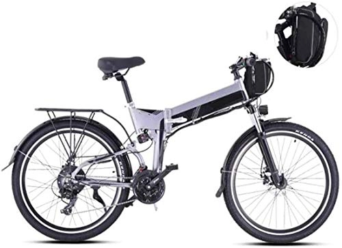 Vélo de montagne électrique pliant : Vélo électrique Pliable, Vélo de neige électrique, vélos électriques de 26 pouces, 21 vitesses de montagne Boost Boost Bicycle LCD Instrument de vélo pour adultes Sports de vélo de vélo extérieures Ba