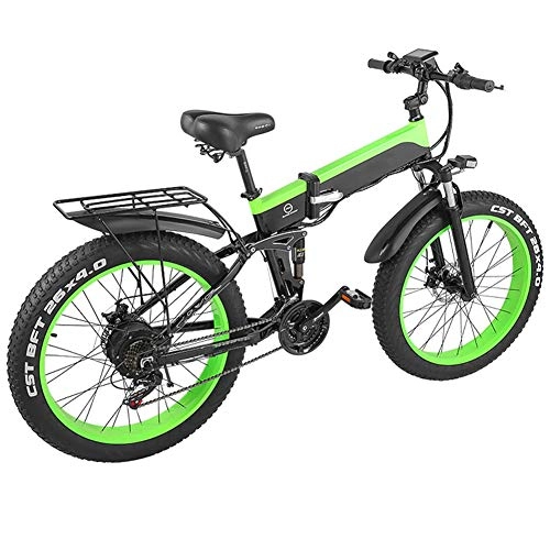 Vélo de montagne électrique pliant : WSHA Vélo électrique Pliable 48V10.4A vélos électriques 500W 26 Pouces 4.0 Gros pneus vélo électrique de Montagne, 3 Modes de Conduite, pour Adultes et Adolescents