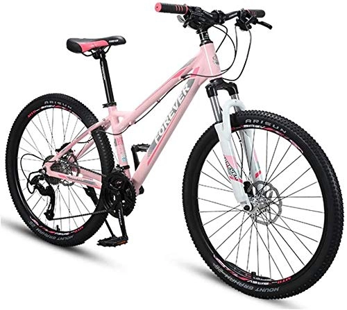 Vélo de montagnes : 26 pouces femmes Mountain Bikes, Cadre en aluminium Semi-rigide VTT, siège réglable et guidon, vélo avec suspension avant, (Size : 27 Speed)
