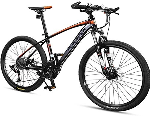 Vélo de montagnes : 33 VTT vitesse, cadre en aluminium léger entièrement, VTT, vélos femmes hardtail, gris, 27, 5 pouces, gris, 26 pouces