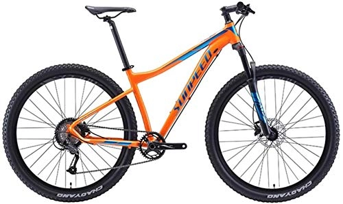 Vélo de montagnes : 9 VTT Vitesse, adultes Cadre de VTT suspension avant Big Pneus vélos semi-rigides en aluminium orange,