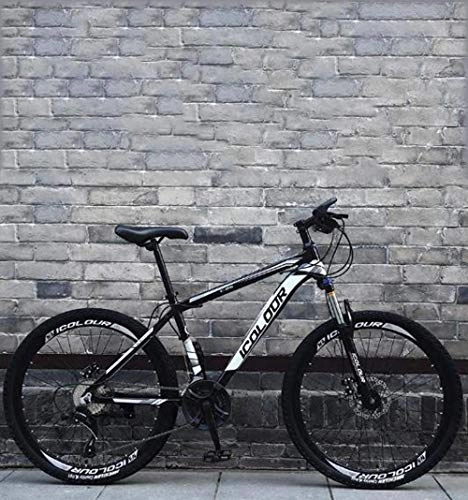 Vélo de montagnes : Abrahmliy Vélo de Montagne Pliable à Queue Souple Double Frein à Disque / Cadre en Acier au Carbone Vélo de motoneige de Plage Tout-Terrain Roues de 26 Pouces Noir 21 Vitesses