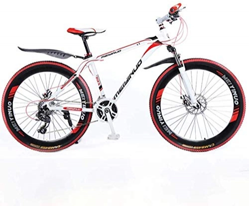 Vélo de montagnes : Adult-bcycles Montagne BMX 26En 24 Speed Bike for adulte, lger en alliage d'aluminium Plein cadre, suspension des roues avant de vlos Hommes, Frein disque ( Color : Red , Size : E )