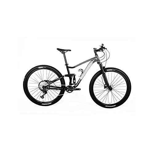 Vélo de montagnes : Bicycles for Adults Full Suspension Aluminum Alloy Bike Mountain Bike (Color : Gray, Size : Small)