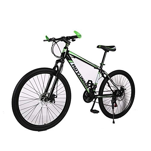 Vélo de montagnes : Bike Vélo Vélo Vélo de plein air Fitness Vélo portable, VTT, vélo de queue rigide en acier à haute teneur en carbone, vélo de 24 pouces 21 / 24 / 27 vitesses, vélo de route, vélo d'étudiant adulte, vert n