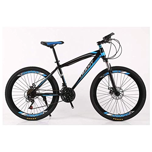 Vélo de montagnes : BXU-BG Sports de Plein air VTT / Unisex Bicyclettes 26 « » Roue légère HighCarbon Cadre en Acier 2130 Frein à Disque Shimano délais, 26" (Color : Blue, Size : 27 Speed)