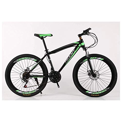 Vélo de montagnes : CENPEN Sports de Plein air VTT / Unisex Bicyclettes 26 « » Roue légère HighCarbon Cadre en Acier 2130 Frein à Disque Shimano délais, 26" (Color : Green, Size : 30 Speed)