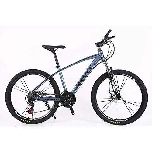 Vélo de montagnes : Chenbz Sports de Plein air Mountain Bike 2130 Vitesses 26" Roues à Rayons Suspension vélo Double Frein à Disque Fourche à Suspension Vélos Antislip (Color : Blue, Size : 30 Speed)