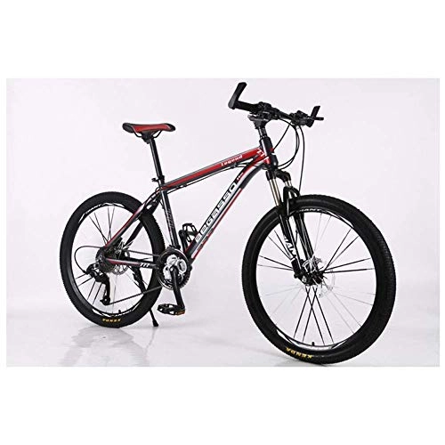 Vélo de montagnes : Chenbz Sports de Plein air Moutain Bike Vélo 27 / 30 Vitesses VTT 26 Pouces Roues Fourche Suspension vélo avec Deux Freins à Huile (Color : Red, Size : 27 Speed)