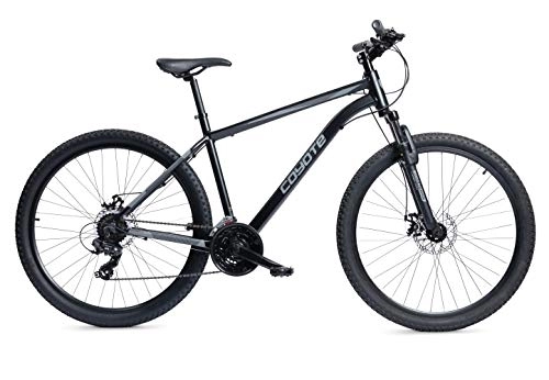Vélo de montagnes : Coyote Zodiac Hardtail VTT 27, 5" Roue 18 vitesses Noir satiné 40, 6 cm