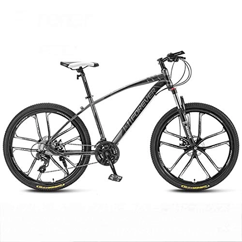 Vélo de montagnes : CPY-EX Mountain Bike 21 / 24 / 27 / 30 Speed ​​System Double Frein à Disque VTT 27.5 Pouces Roues vélo (Blanc, Rouge, Bleu, Noir), D2, 27
