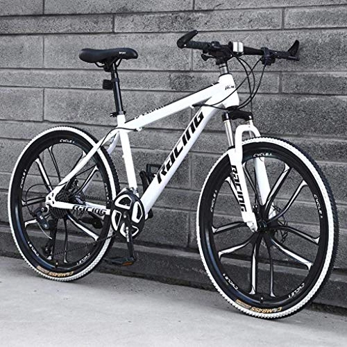 Vélo de montagnes : CSS Vélos de montagne de 26 pouces, vélo de montagne semi-rigide à double disque de frein pour hommes, siège réglable pour vélo, cadre en acier à haute teneur en carbone, vitesse 21 / 24 / 27 7-2, 27