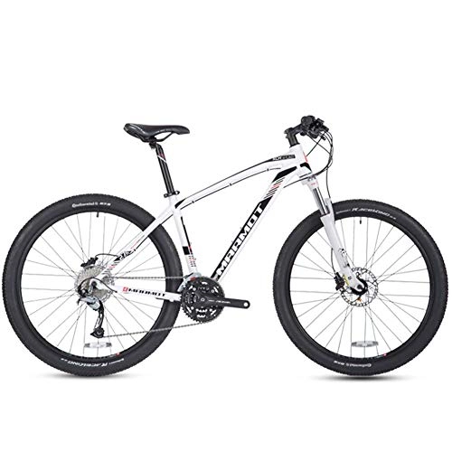 Vélo de montagnes : CWZY VTT 27 vitesses, 27, 5" grandes roues Hardtail, VTT adulte, femme, homme, cadre en aluminium, VTT tout terrain, blanc, blanc