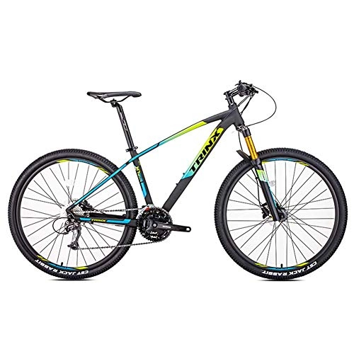Vélo de montagnes : DJYD Adulte Mountain Bikes, 27 Vitesses 27.5 Pouces Big Roues vélo Alpin, Cadre en Aluminium, Semi-Rigide VTT, Vélos Anti-Slip, Orange FDWFN (Color : Green)