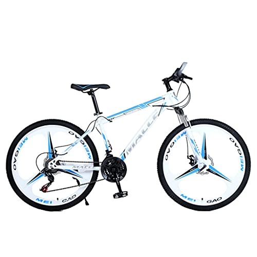 Vélo de montagnes : Frein à disque mécanique pour vélo à trois roues en acier à haute teneur en carbone (noir rouge; noir vert; noir bleu; blanc bleu 24 / 26 pouces 21 / 24 / 27 vitesse 170 * 100 * 80-100 cm) vélo étudiant t
