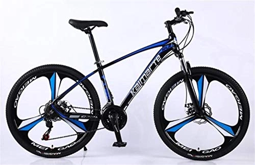 Vélo de montagnes : GUIO C24 inch  Aluminum Alloy Frame Mountain Bike Mechanical Double, Blue Three Blade