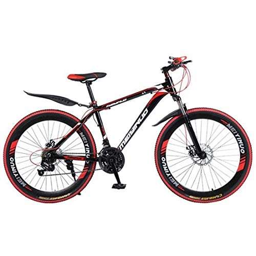 Vélo de montagnes : GXQZCL-1 VTT, vlo Tout Terrain, 26" Mountain Bike, lger en Alliage d'aluminium Cadre de vlo, Double Frein Disque et Suspension Avant MTB Bike (Color : Black, Size : 21 Speed)