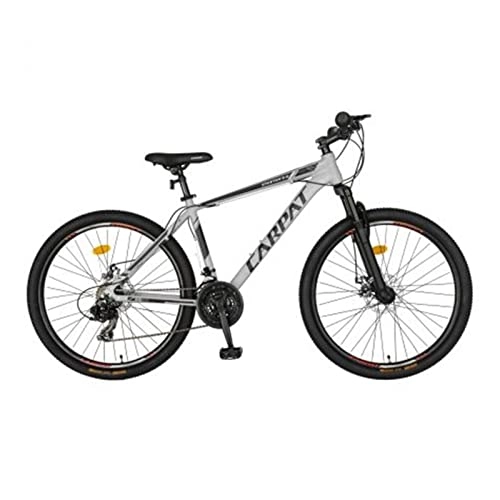 Vélo de montagnes : HGXC Vélo de Montagne avec Fourche à Suspension Cadre léger en Aluminium Trail Vélo 21 Vitesses Manette de Vitesse pour Homme Femme Adulte (Color : Gris)