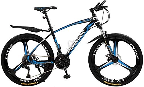 Vélo de montagnes : HongLianRiven Vlo BMX, 26 Pouces 21 / 24 / 27 / 30 Vitesse Mountain Bikes, Hard Tail Vlo de Montagne, vlo lger avec sige rglable, Double Disque de Frein 7-14 (Color : Black Blue, Size : 24 Speed)