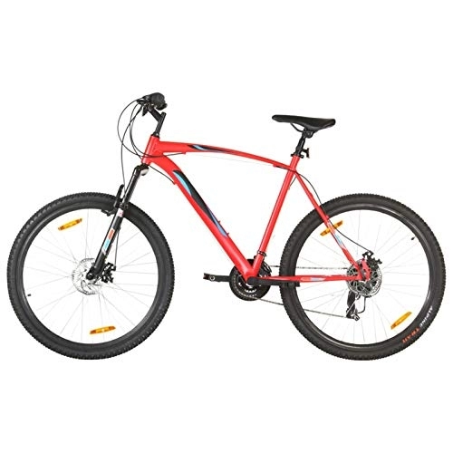 Vélo de montagnes : Leepesx Vélo de Montagne 21 Vitesses Roues 29 Pouces Cadre 58 cm Rouge, VTT 29" Vélo pour Adulte Freins à Disque