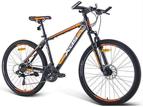 Vélo de montagnes : LEYOUDIAN 26 Pouces, Aluminium Mountain Bikes 21 Vitesse VTT avec Double Disque De Frein, Adulte Alpine Bicyclette, Vélos Anti-Slip, Hardtail Mountain Bike (Color : Orange, Size : 15.5 inches)