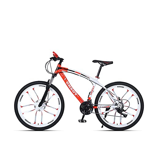 Vélo de montagnes : LHQ-HQ Vélo De Montagne 26"Roues Vélo Adulte 27 Vitesses VTT Vélo Double Frein À Disque Chargement 150 Kg Plusieurs Couleurs, c