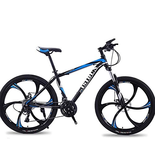 Vélo de montagnes : LNSTORE Vélo VTT Adulte Homme à Vitesse Variable Double Frein à Disque Absorption des Chocs Hors Route Exécution exquise (Color : Black Blue, Size : 30speed)