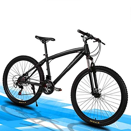 Vélo de montagnes : LOISK Montagne Vélo VTT, 24 inch 21 / 24 / 27 Speed Frein à Double Disque Variable absorbeur de Choc Hommes et Femmes vélo vélo, Noir, 24 Speed