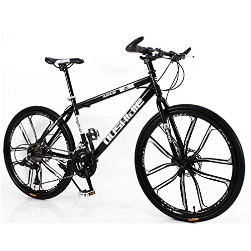 Vélo de montagnes : MUYU VTT 26 Pouces Vélo De Sport en Plein Air Double Frein À Disque Jante en Alliage D'aluminium, Black, 27speeds