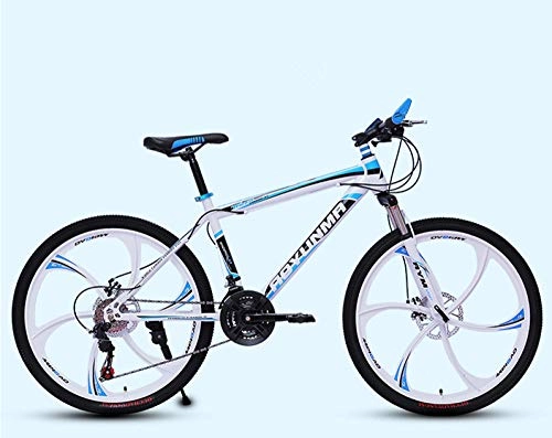 Vélo de montagnes : N / AO Vlo De Piste Adulte Vlo De Montagne De 26 Pouces avec Suspension Complte Vlo De Route en Aluminium 24 Vitesses-Bleu