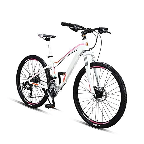 Vélo de montagnes : ndegdgswg VTT 26 pouces 27 vitesses, adulte étudiant femme à vitesse variable en aluminium, 66 cm, 27 vitesses, câble rose, hauteur 145–180 cm.