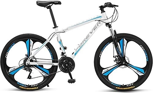 Vélo de montagnes : No Branded Forever Ye880 Vélo VTT pour adulte avec siège réglable 26" 24 vitesses Cadre en acier Blanc / bleu