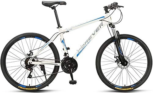 Vélo de montagnes : No Branded Forever Ye880 Vélo VTT pour adulte avec siège réglable 27, 5" 24 vitesses Cadre en acier Blanc / bleu