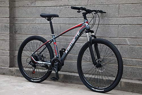 Vélo de montagnes : Pakopjxnx Aluminum Mountain Bike 24 and 26 inch Mountain Bicycle Student Bicycle Variable Speed ​​Bike, 24 inch Gray, 24 Speed