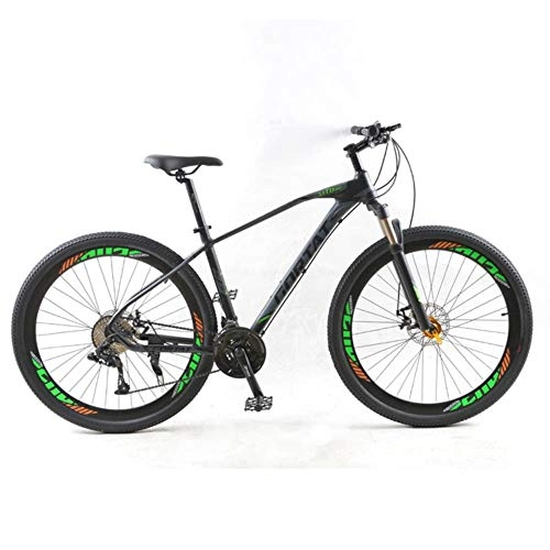 Vélo de montagnes : Pakopjxnx Mountain Bike Aluminum Alloy Bicycle MTB Road Bike Variable Speed Dual, Black Green
