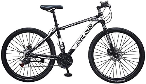 Vélo de montagnes : PAXF Bicycle 26 inch Mountain Bike 21 Gear Shift Disc Brake Front and Rear Full Suspension Boys-Girls Bike & Men-Women Bike-1 - Black_26 inch