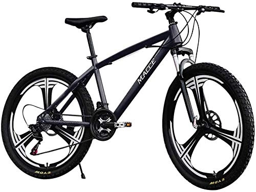 Vélo de montagnes : PAXF Carbon-Rich Steel Strong 26 inch Mountain Bike Fully Suitable from 150 cm-185cm Disc Brake Front and Rear Full Suspension Boys-Men Bike with Front and Rear Fender-Black