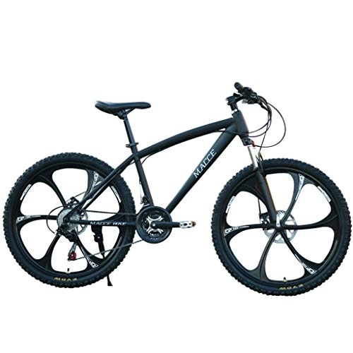 Vélo de montagnes : QAZ Portable Pliable Vélo for Mountain Steel Adult 26En Carbon Vélo 24 Vitesse Vélo VTT Tout Suspendu étudiant extérieur (Couleur : C)