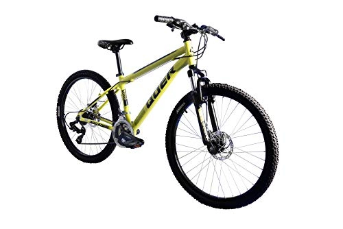 Vélo de montagnes : QUER Titan 26 NUMÉRO 1 26", Aluminium, 21 Vitesses, Frein À Disque MÉCANIQUE, Fourche (Yellow-Black, XS15)