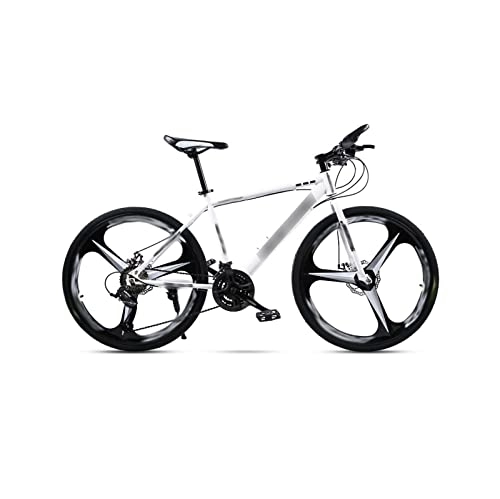 Vélo de montagnes : QYTEC zxc Vélo de montagne pour homme adulte homme et femme amortisseur de chocs roue unique frein à disque tout-terrain étudiants (couleur : blanc)
