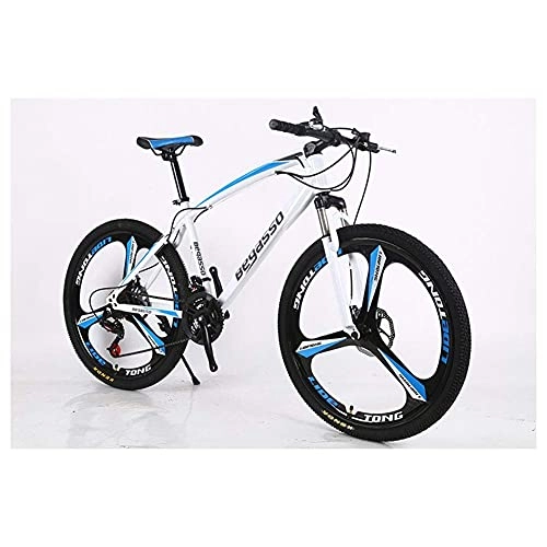 Vélo de montagnes : RTRD Vélo de montagne de 66 cm, cadre léger en acier à haute teneur en carbone, suspension avant, double freins à disque, 2130 vitesses, unisexe