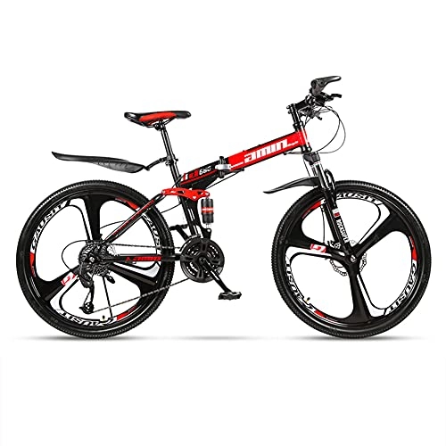 Vélo de montagnes : SHANJ Vélo VTT Adulte Pliable, Vélo de Route à Suspension Complète 24 / 26 Pouces, Vélo de Montagne à Double Frein à Disque pour Hommes et Femmes