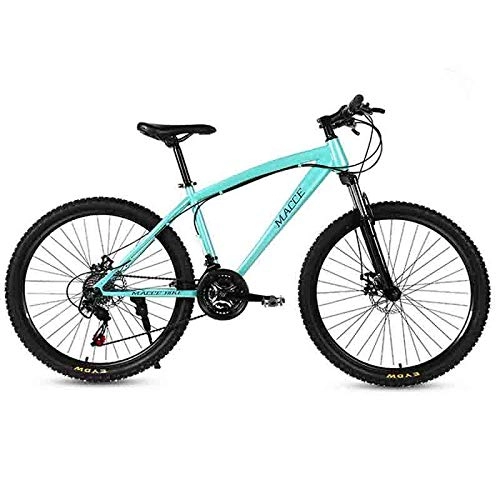 Vélo de montagnes : SOAR Vélo de Montagne Adulte VTT Adulte VTT Vélo Route Vélos for Hommes et Femmes 24En Roues Double Vitesse réglable Frein à Disque (Color : Blue, Size : 24 Speed)